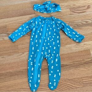 Newborn Footie with Headband